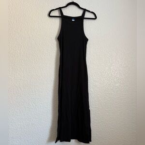 Old Navy | Dresses | Black Ribbed Maxi Dress | Poshmark